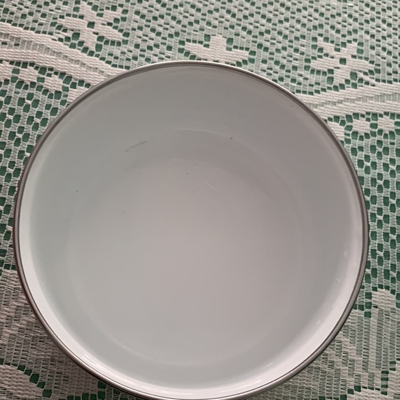 Vintage Enamel Nesting Bowls / Pots - Calloway Green Ivy -3 piece set with bonus - Picture 3 of 14